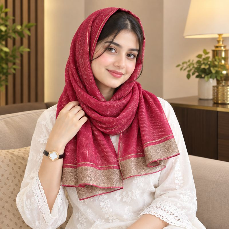 Party Wear Cotton Silk Hijab/Scarf