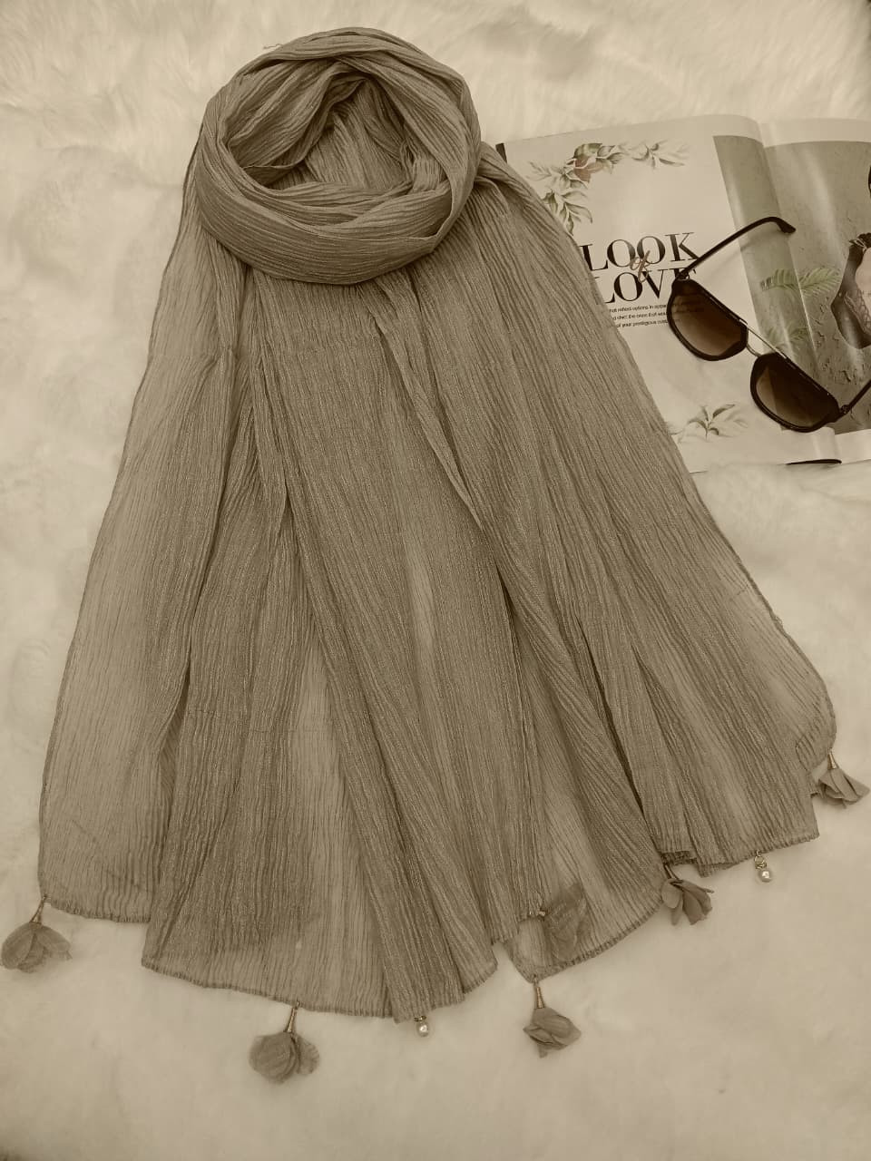 Ridded cotton Hijab/Scarf