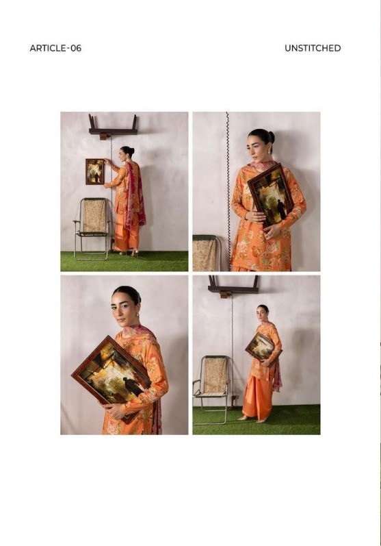 PREMIUM MAHAJAL 3-Piece Unstitched Embroidered Dress (Shirt, Trouser & Dupatta)