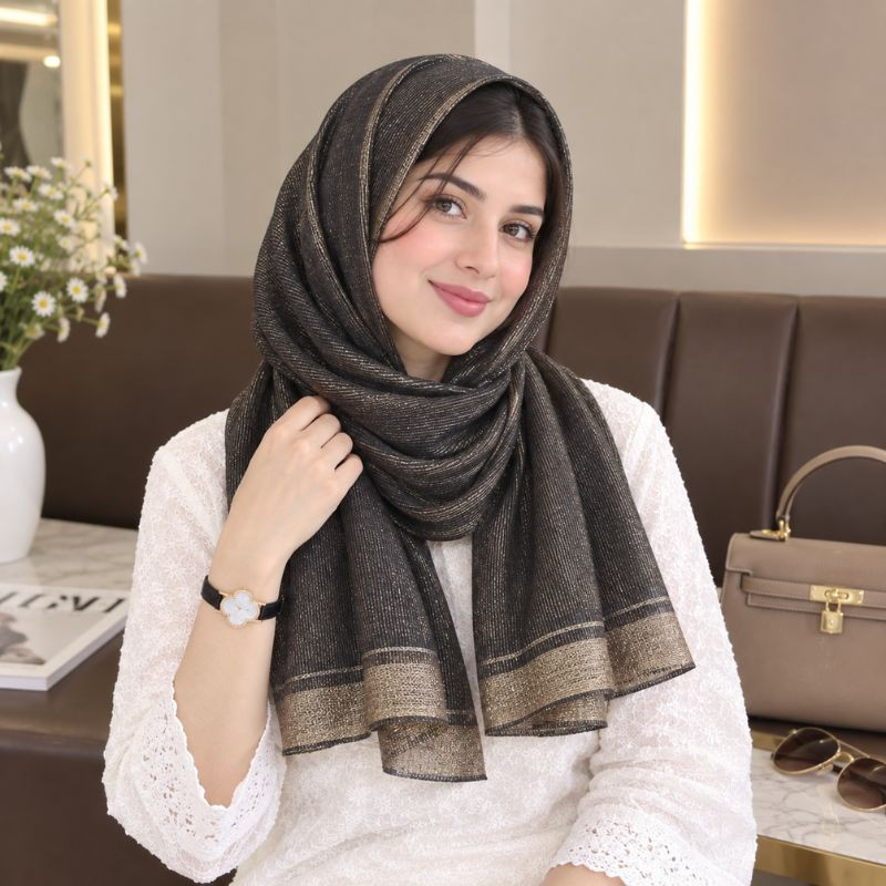 Party Wear Cotton Silk Hijab/Scarf