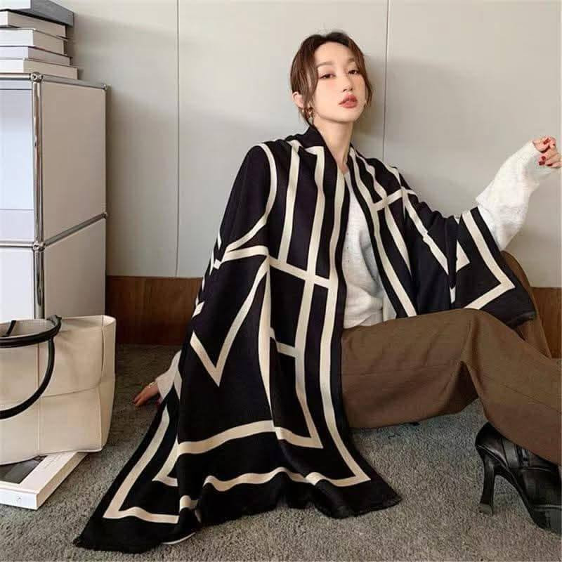 Unisex Double-Sided Winter Scarf – Thick, Soft & Warm Windproof Shawl for Men & Women