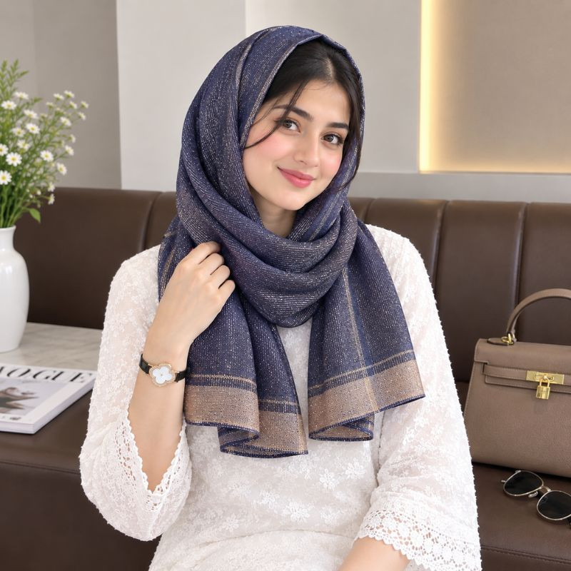 Party Wear Cotton Silk Hijab/Scarf