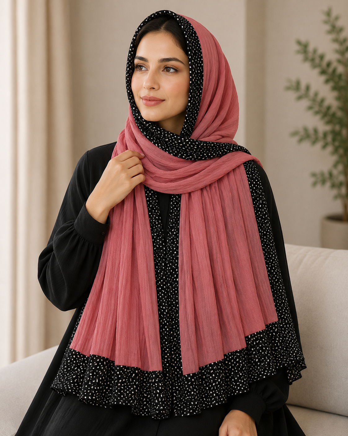 Ribbed Cotton Silk Hijab/Scarf