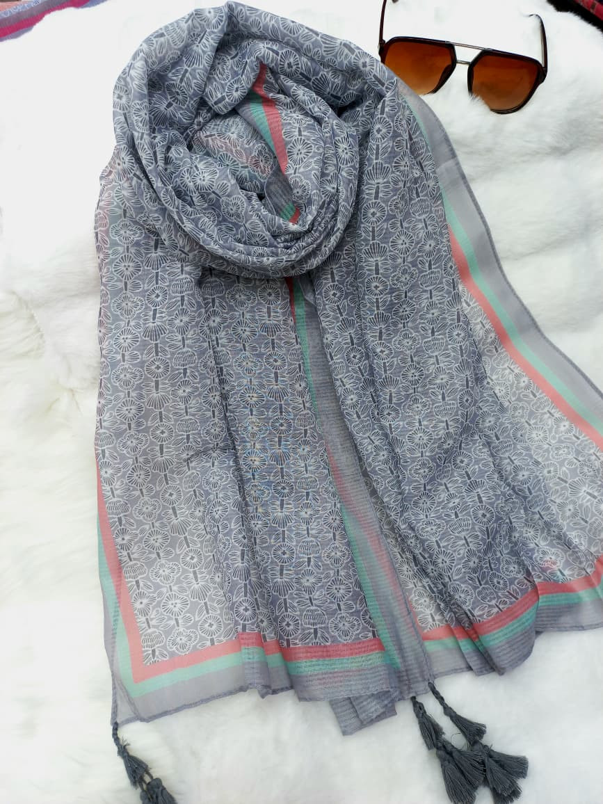 Thin Tassel Cotton/Viscose Hijab/Scarf