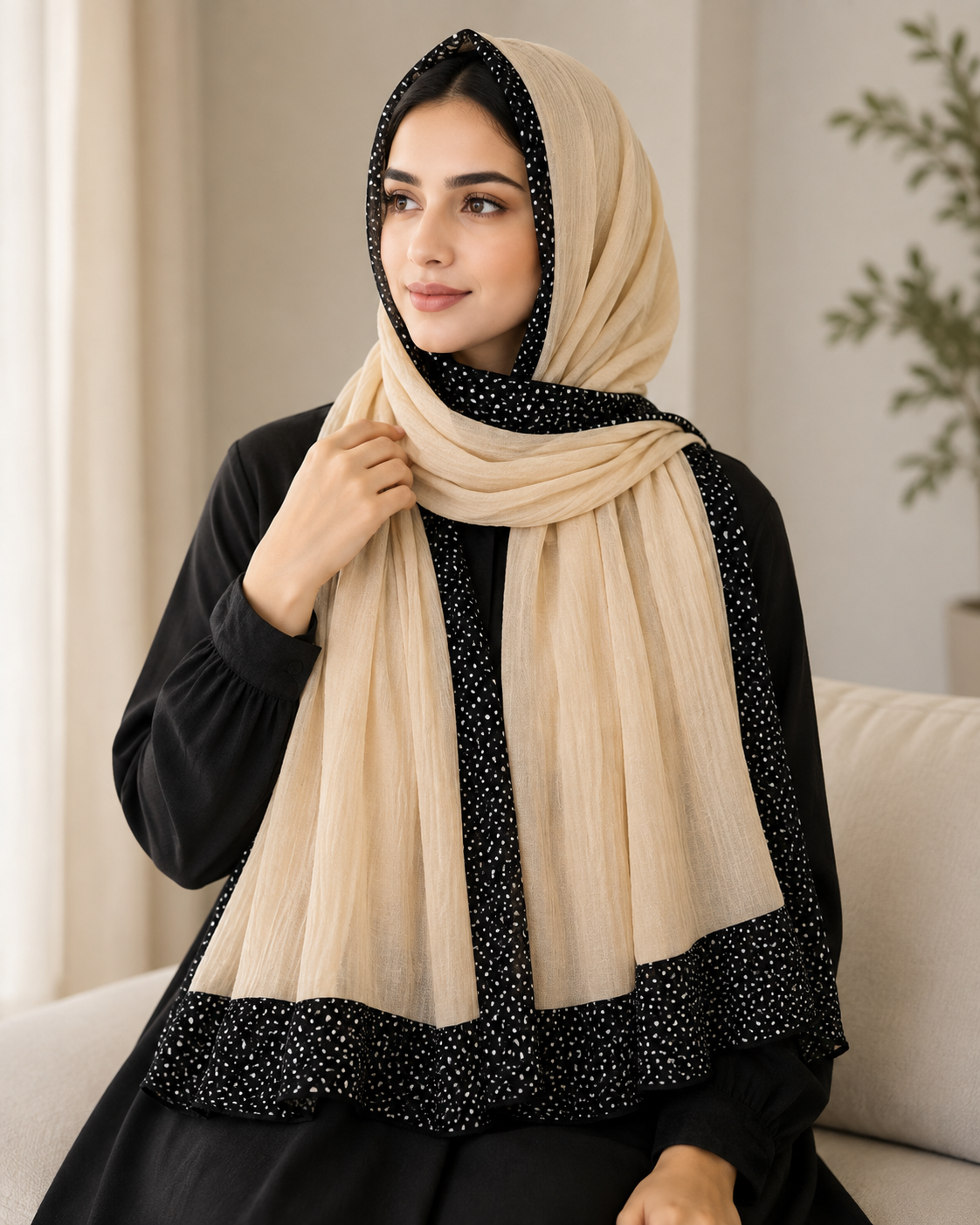 Ribbed Cotton Silk Hijab/Scarf